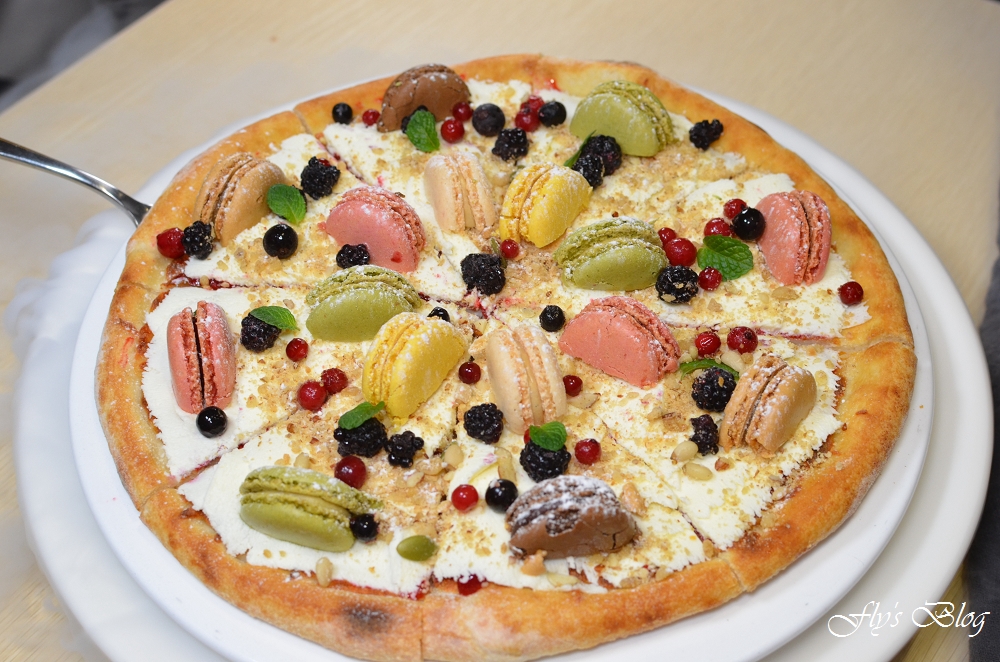 義大利米蘭手工窯烤披薩，馬卡龍披薩太奢侈了啦，好看又好吃！ @我眼睛所看見的世界（Fly&#039;s Blog）